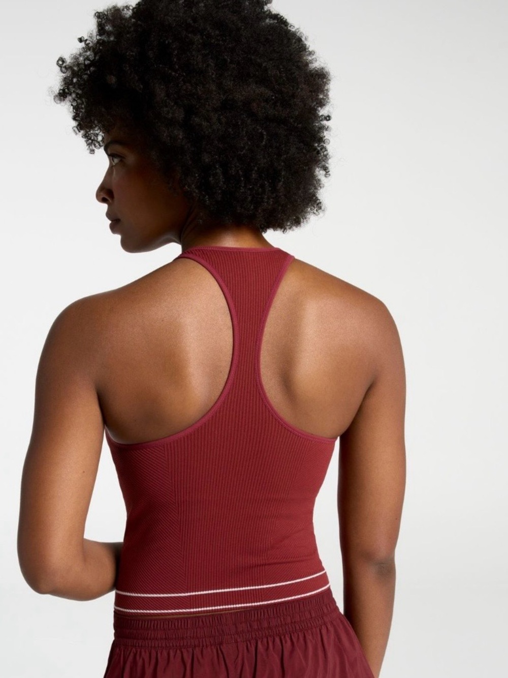 CALIA Women's High Neck Seamless Tank Brami Medium Deep Merlot - Picture 8 of 8